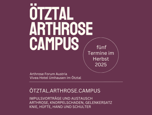 Arthrose Vorträge Ötztal