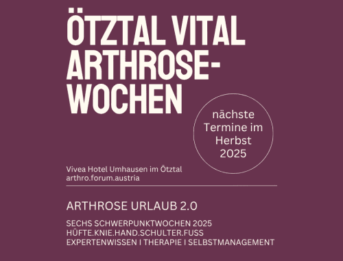 Arthrose Gesundheitsurlaub 2.0