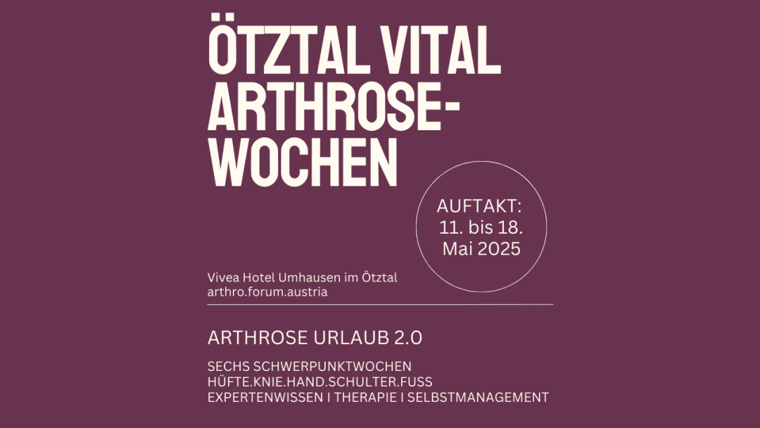Arthrose Urlaub für die Gelenke