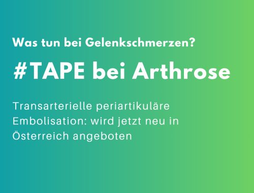 TAPE bei chronischen Gelenkschmerzen