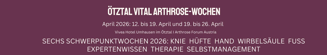 Arthrose Urlaub Ötztal